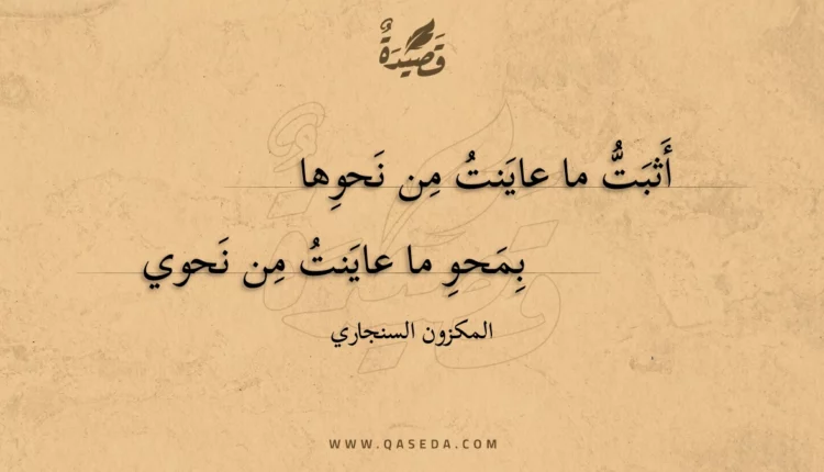 قصيدة أثبت ما عاينت من نحوها