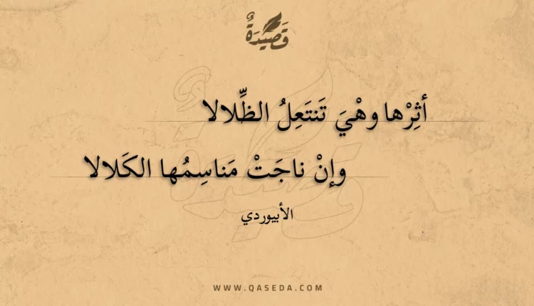 قصيدة أثرها وهي تنتعل الظلالا
