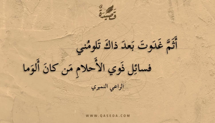 قصيدة أثم غدوت بعد ذاك تلومني