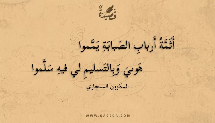 قصيدة أثمة أرباب الصبابة يمموا
