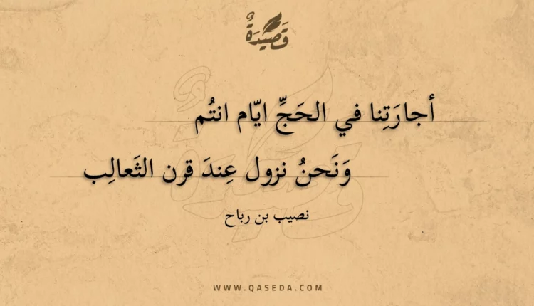 قصيدة أجارتنا في الحج ايام انتم