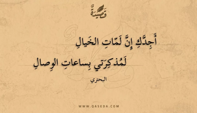 قصيدة أجدك إن لمات الخيال