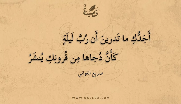 قصيدة أجدك ما تدرين أن رب ليلة