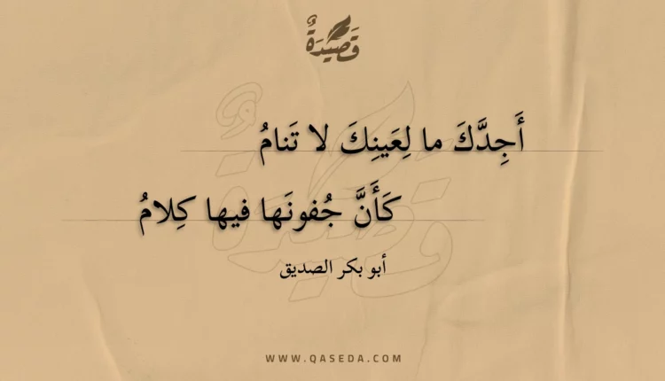 قصيدة أجدك ما لعينك لا تنام