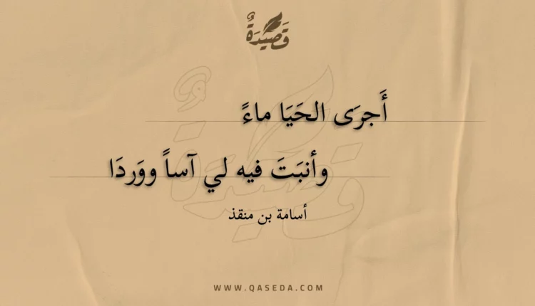 قصيدة أجرى الحيا ماء