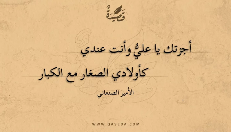 قصيدة أجزتك يا علي وأنت عندي