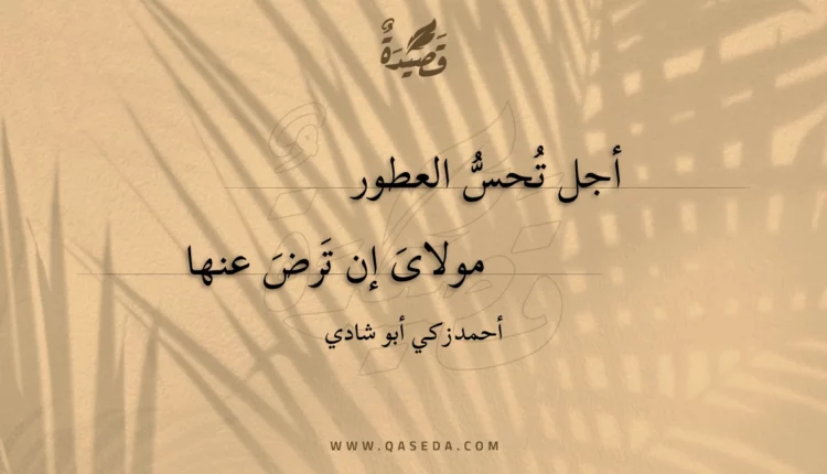 قصيدة أجل تحس العطور