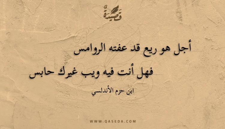 قصيدة أجل هو ريع قد عفته الروامس