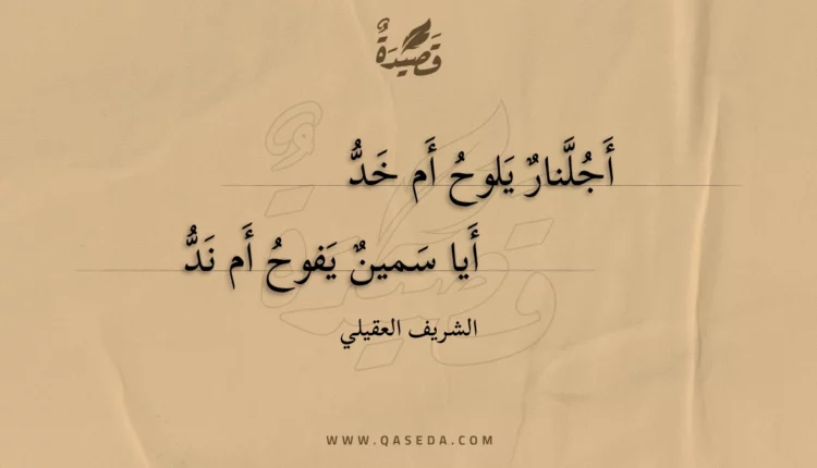 قصيدة أجلنار يلوح أم خد