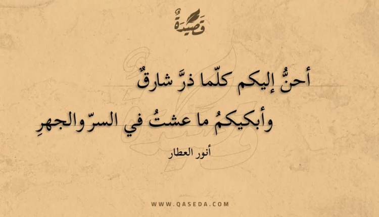 قصيدة أحبابي الموتى