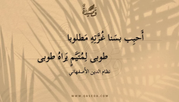قصيدة أحبب بسنا غرته مطلوبا