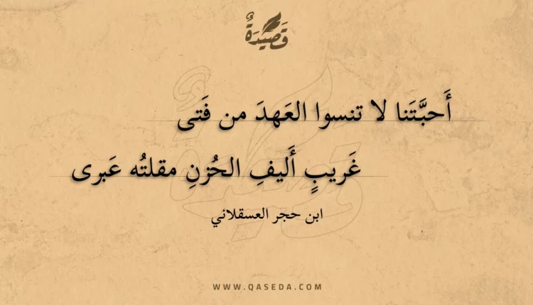 قصيدة أحبتنا لا تنسوا العهد من فتى