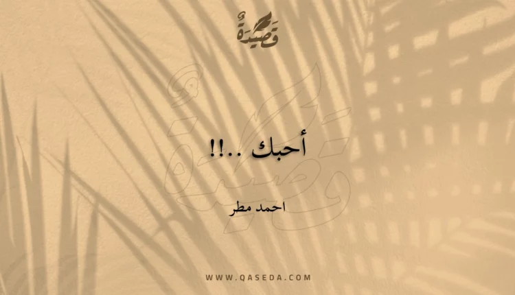 قصيدة أحبك ..!!