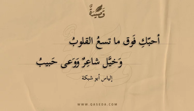 قصيدة أحبك فوق ما تسع القلوب