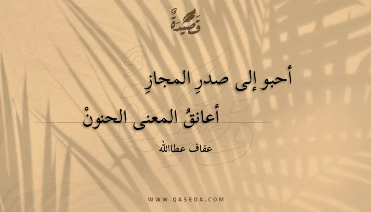 قصيدة أحبو إلى صدر المجاز