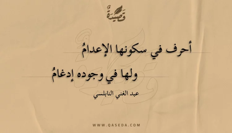 قصيدة أحرف في سكونها الإعدام