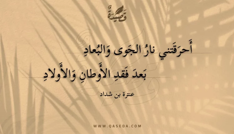 قصيدة أحرقتني نار الجوى والبعاد