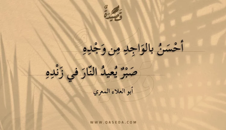 قصيدة أحسن بالواجد من وجده
