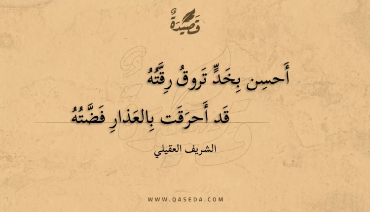 قصيدة أحسن بخد تروق رقته