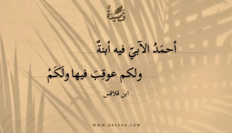 قصيدة أحمد الآبي فيه أبنة