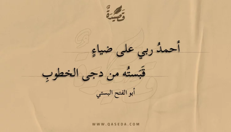 قصيدة أحمد ربي على ضياء