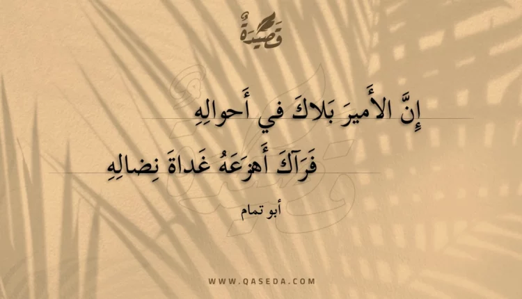 قصيدة أحواله