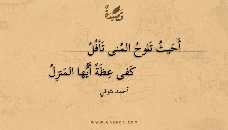 قصيدة أحيث تلوح المنى تأفل