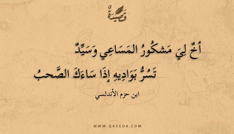 قصيدة أخ لي مشكور المساعي وسيد
