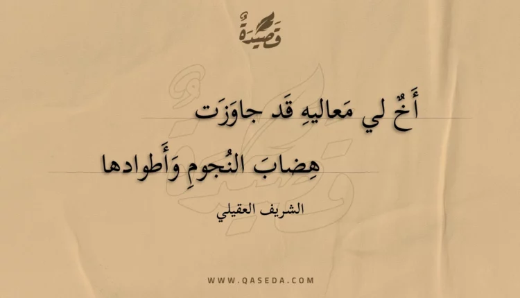 قصيدة أخ لي معاليه قد جاوزت