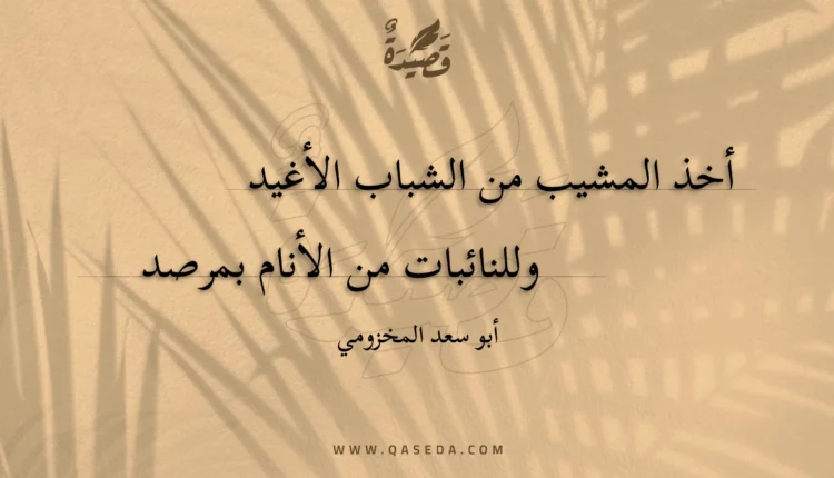 قصيدة أخذ المشيب من الشباب الأغيد