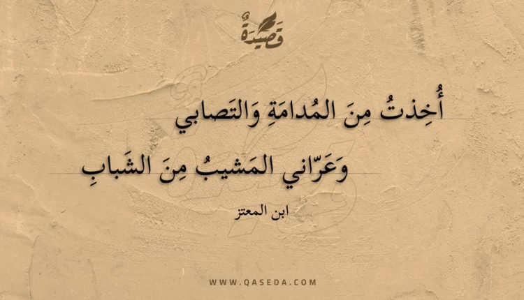 قصيدة أخذت من المدامة والتصابي