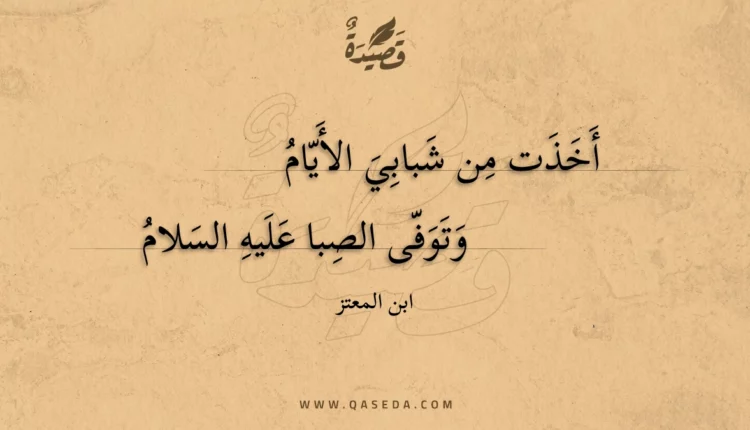 قصيدة أخذت من شبابي الأيام