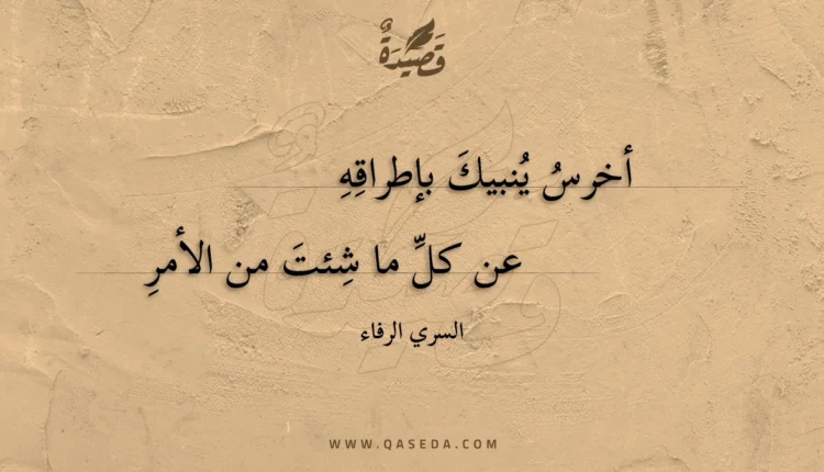 قصيدة أخرس ينبيك بإطراقه