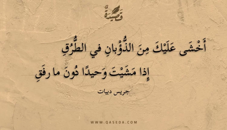 قصيدة أخشى عليك من الذؤبان في الطرق