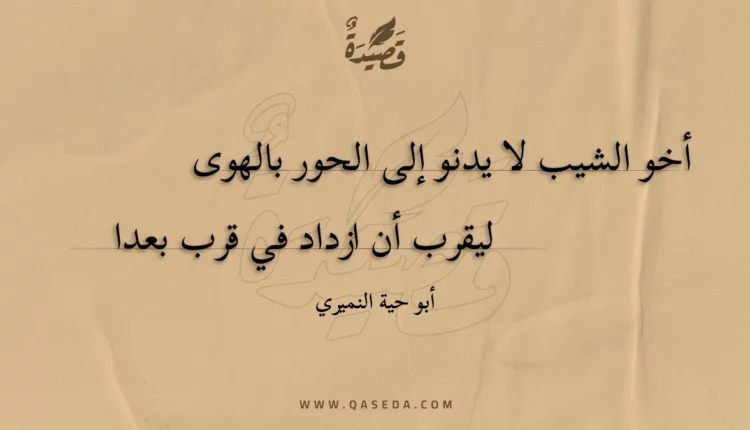 قصيدة أخو الشيب لا يدنو إلى الحور بالهوى