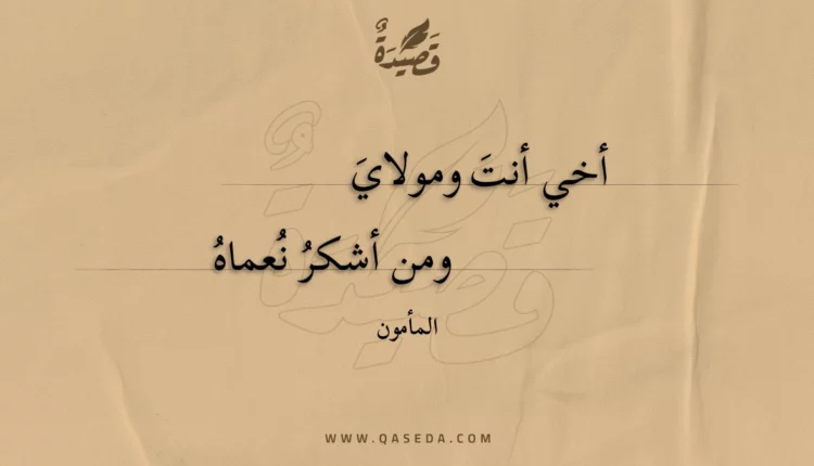 قصيدة أخي أنت ومولاي