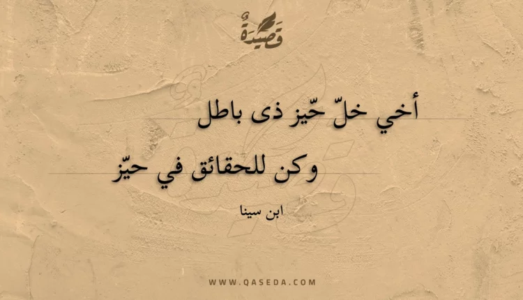 قصيدة أخي خل حيز ذى باطل