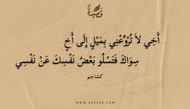 قصيدة أخي لا تروعني بميل إلى أخ