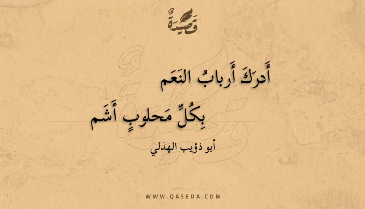 قصيدة أدرك أرباب النعم