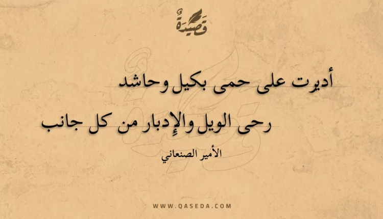 قصيدة أديرت على حمى بكيل وحاشد