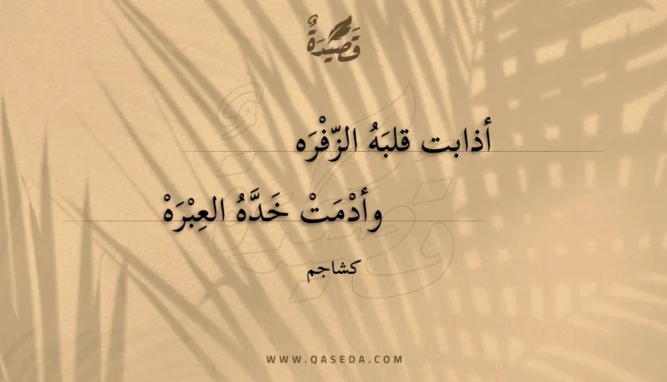 قصيدة أذابت قلبه الزفره