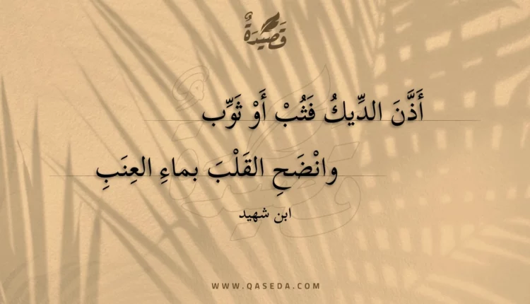 قصيدة أذن الديك فثب أو ثوب