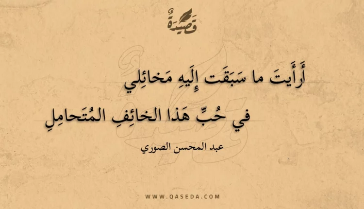 قصيدة أرأيت ما سبقت إليه مخائلي