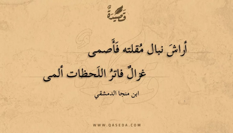 قصيدة أراش نبال مقلته فأصمى