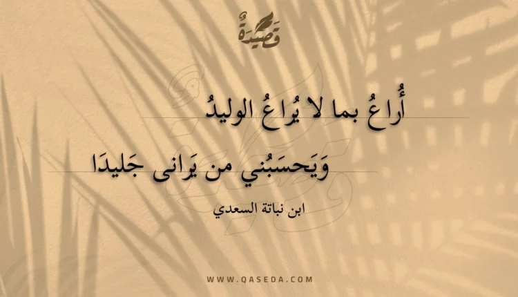 قصيدة أراع بما لا يراع الوليد