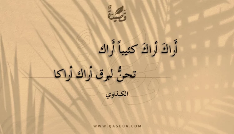 قصيدة أراك أراك كئيبا أراك