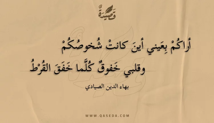 قصيدة أراكم بعيني أين كانت شخوصكم