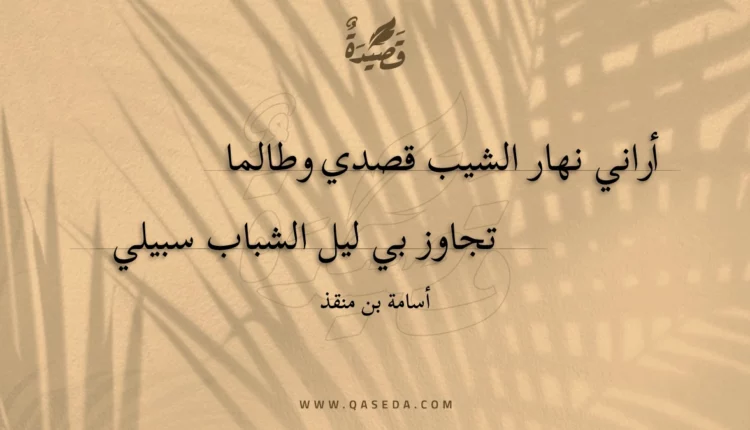 قصيدة أراني نهار الشيب قصدي وطالما