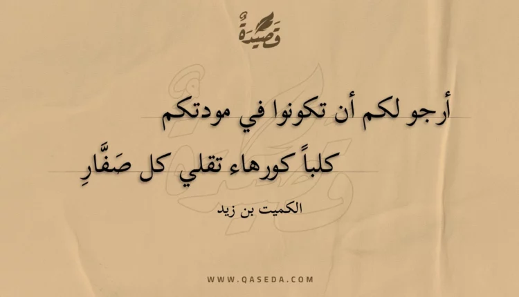 قصيدة أرجو لكم أن تكونوا في مودتكم