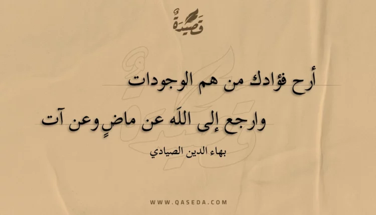 قصيدة أرح فؤادك من هم الوجودات